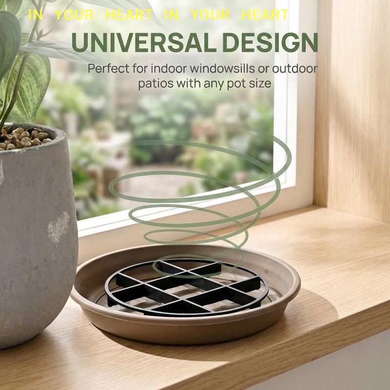 3/1PC Mesh Pad for Flower Pot Reusable Plastic Anti Rotting Root Saucer Durable Support for Indoor Balcony and Garden Plants