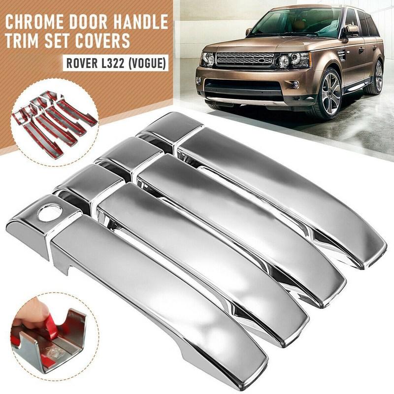 Silver Door Handle Covers Trim For Land Rover Range Rover L322 2002-2012