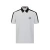 Men's Letter Logo Trendy Contrasting Color Short-Sleeved Polo Shirt