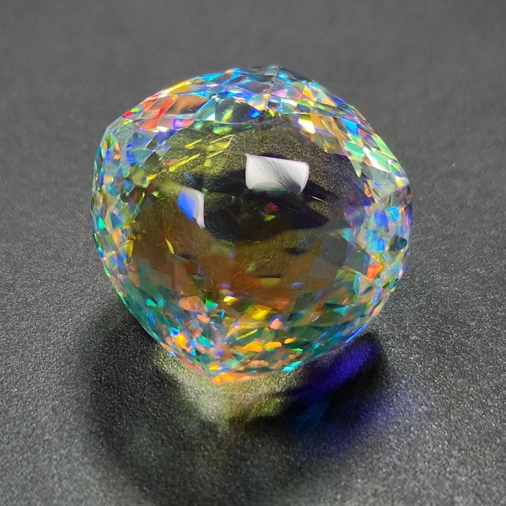 Natural Rainbow Color Cube Cut 60.65 Ct Mystic Topaz Loose Gemstone