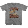 Masters Of The Universe The Power Graphite Heather Youth T-Shirt