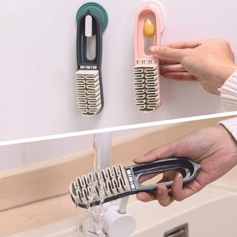 2-In-1 Leather Brush For Suede Boots Bags Scrubber Cleaner White Rubber Crepe Shoe Brush Household Necessary Wall Crevice