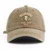 Bull Skull Western Cowboy Baseball Hats Cotton Distressed Dad Hat Outdoor Sun Hat  for Men Women