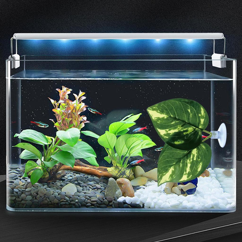 Betta Bed Fish Tank Leaf Pad With Suction Cup Artificial Plant For Shrimp Guppy Sleeping Playing Hiding Spawning Habitat