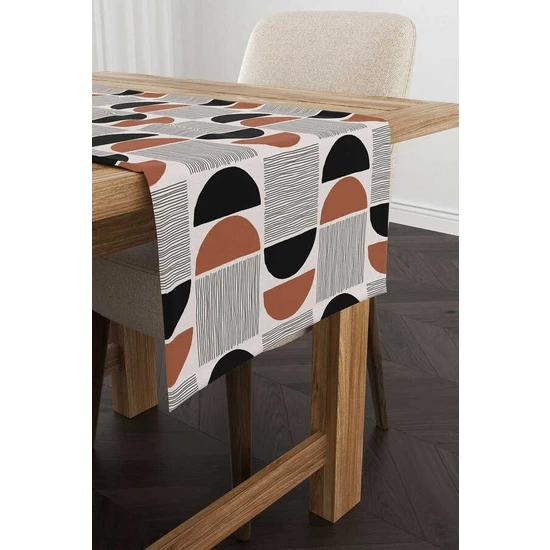 

Коричневый черный богемный скандинавский узорчатый бегун с цифровой печатью 40x140