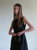BEIRUT Stitch Satin Mini Dress (Black)
