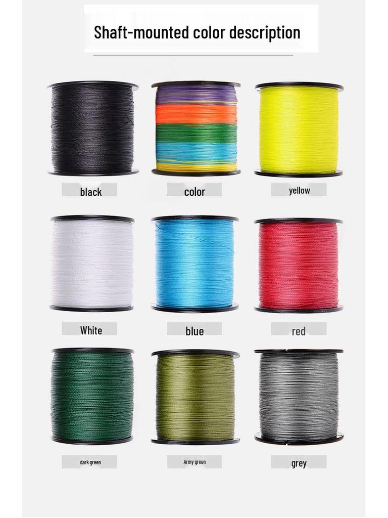 Vertical Braiding 9-Strand PE Fishing Line: 100-2000m, High Tensile, Anti-Bite, Ideal for Catfish, Main Line & Lure