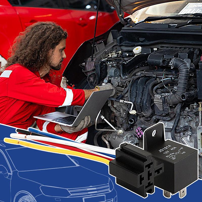 Automotive Relay Wiring Harness Modification Flame Retardant Stable Relays 40a Waterproof Conversion Start Dc Relay For Auto