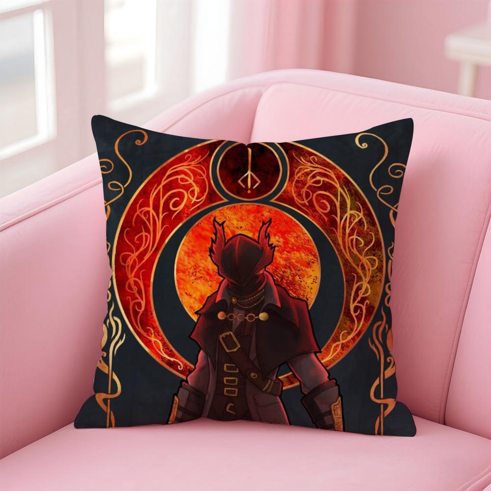 Classic B-BloodborneS Cushion Cover Home & Car Multi-Scene Pillow Cover - Reversible, Soft & Durable for Daily Use