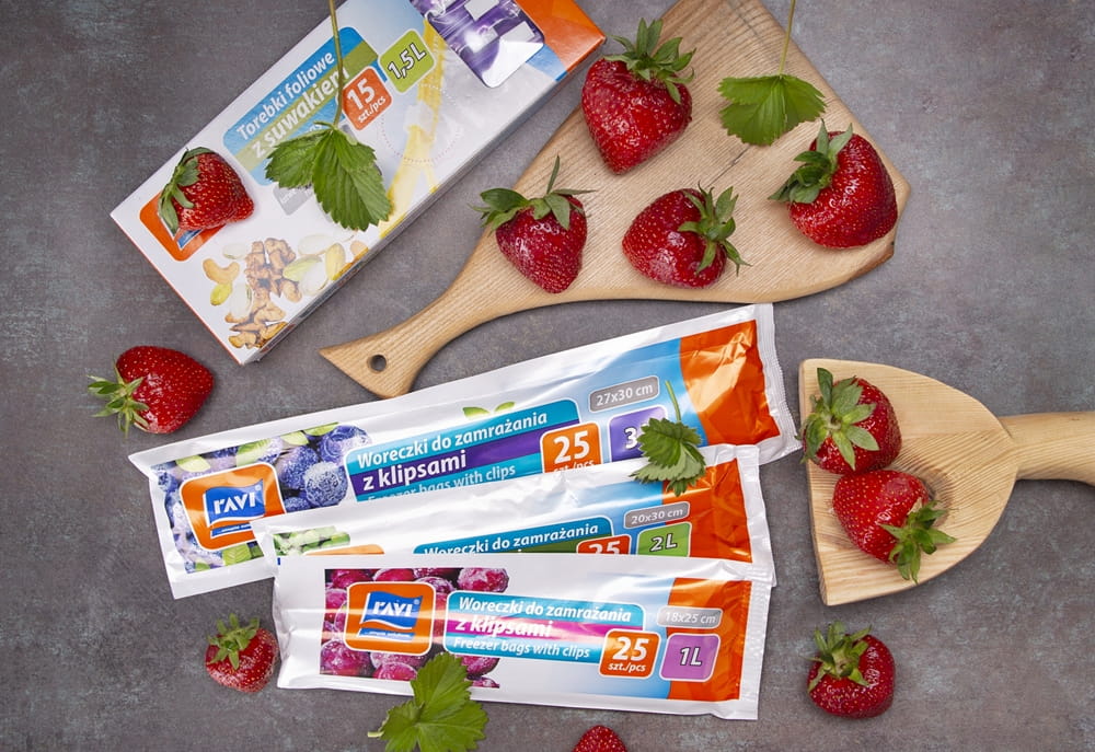 Freezer Food Bags with Clips