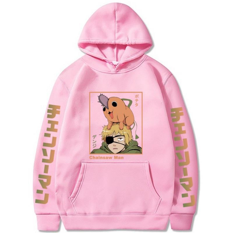 Pochita Chainsaw Man Høst Vinter Hettegensere Gutter Harajuku Jenter Pullover Fancy Musikk Casual Løs Komfortabel Genser