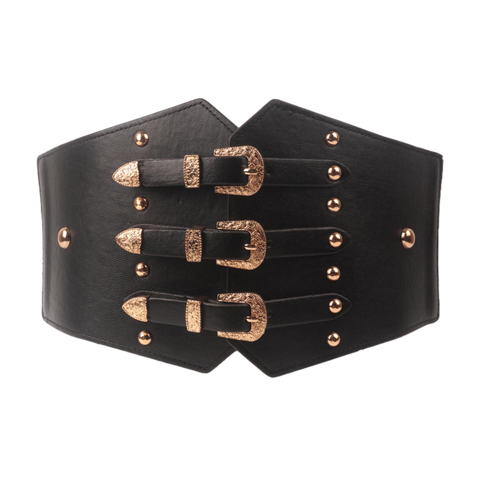 

Fashion Rivet Studded Waspie Belt Corset Belt Teens Girl Underbust Corset Waist Shaping Punk Style Girdle Belt Costume 1 чёрный