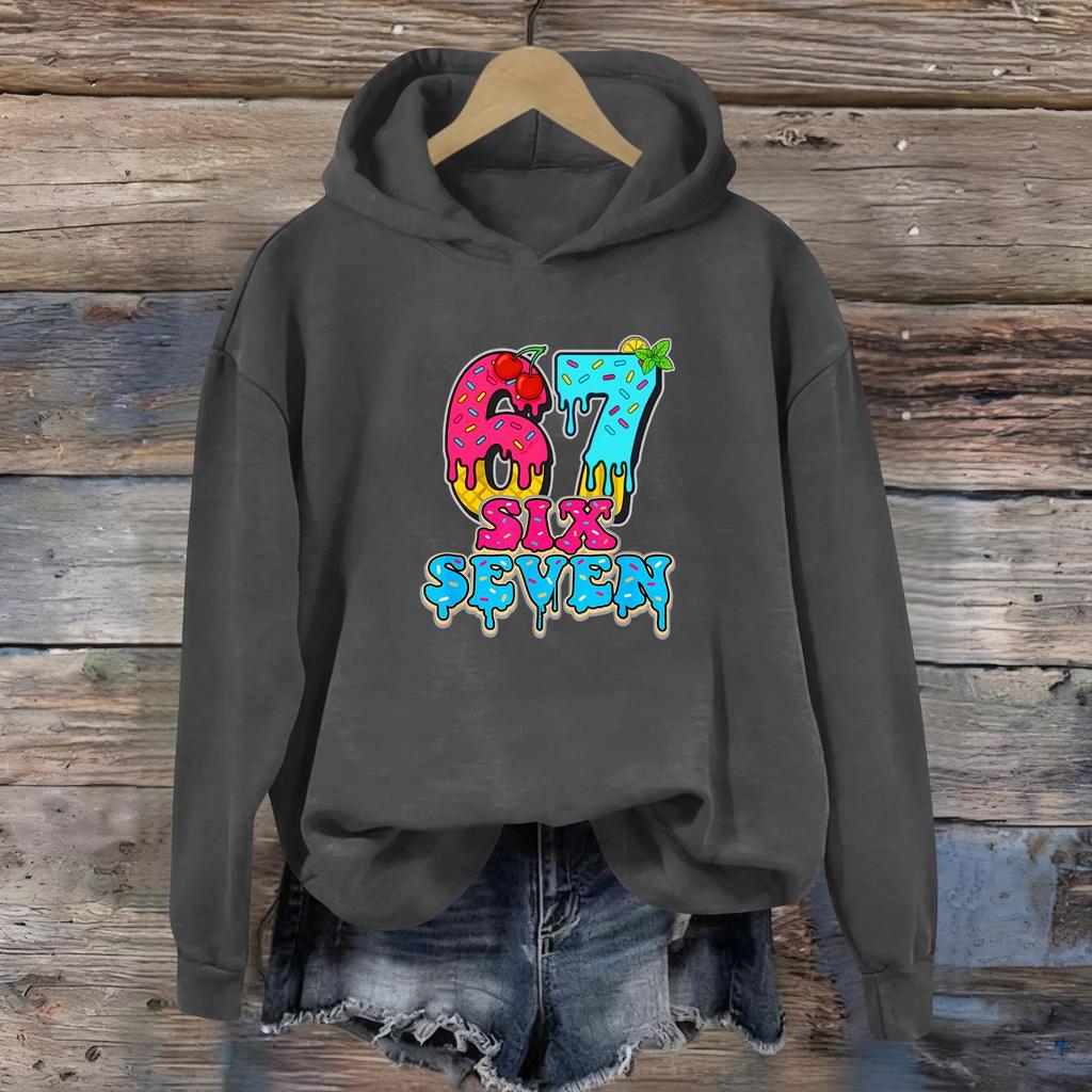 Women's Fashion Daily Versatile Casual Sweatshirts Long Sleeve Hooded Top Sweatshirts