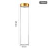 47mm Gold Cap Glass Bottle for Cordyceps, Agarwood, Medicine, Candy, Wish, or Drift.
