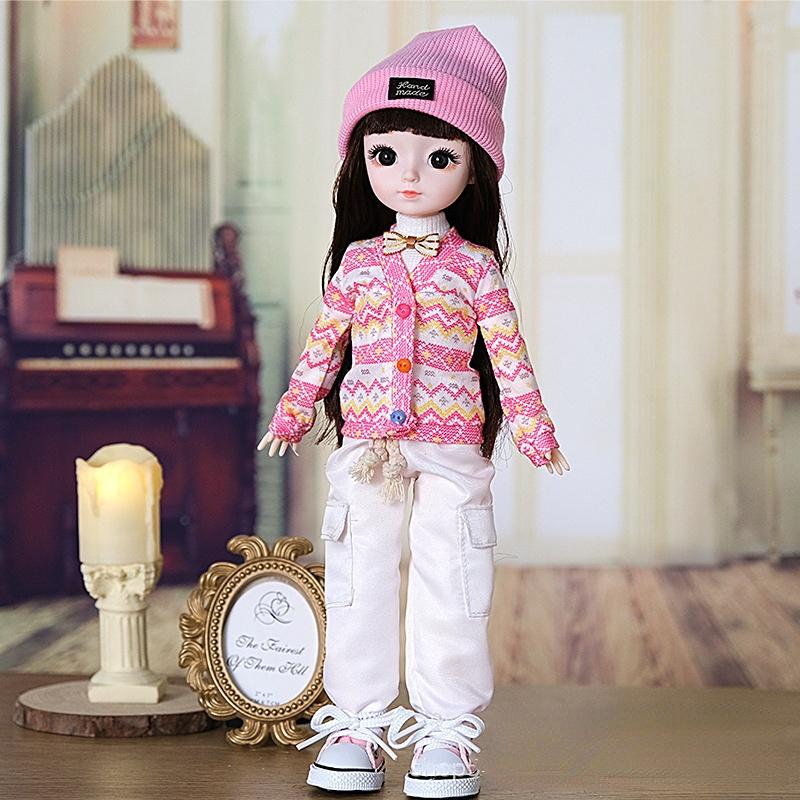 Moda Kazak Seti 1/6 Bjd Bebek Yedek Giysileri Kız veya Erkek Bebek Etek Aksesuarları 30cm Bebek Çocuk Kız Oyuncak Hediye
