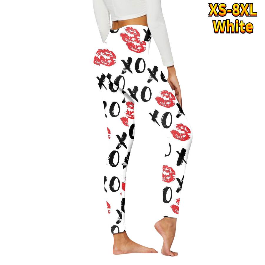 Womens Bubble Love Prints Stretch Yoga Leggings Fitness Running Gym Sports Active Pants