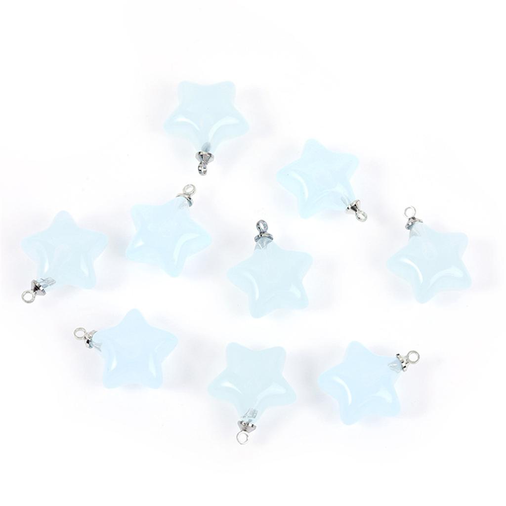 TX32 10pcs 17x10mm Candy Color Acrylic Star Charms Simple Pendant Handmade Jewelry Making Diy Bracelet Necklace Accessories