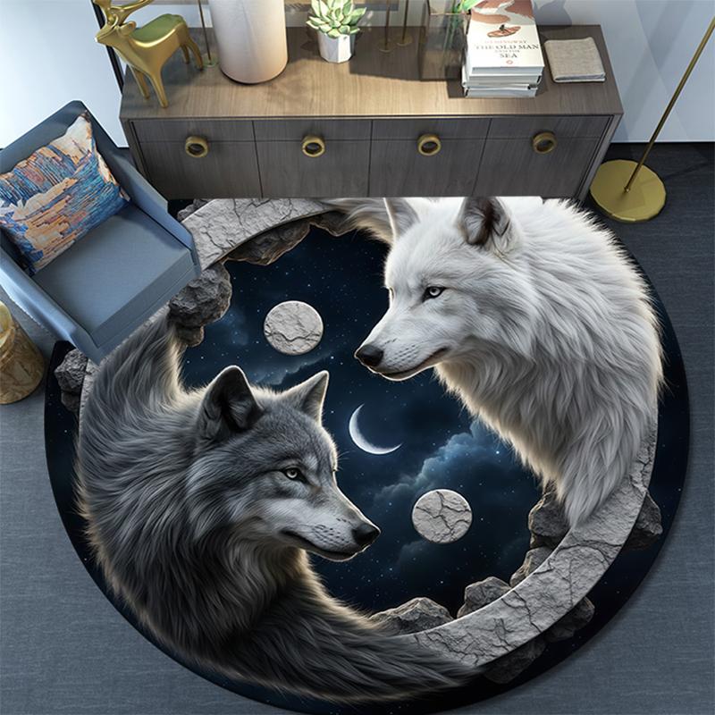 Cartoon Print Round Area Rug,Carpet Rug for Living Room Bedroom Sofa Playroom Decor,Non-slip Floor Mat