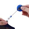 Clip Horizon Style PU Leather ID Badge Holder Nurse Doctor Retractable Badge Reels Name Card Holder