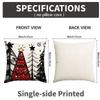1/4Pcs Christmas Pillow Cover, Red Snowflake Letter Printed Cushion Cover, Christmas Decorative Pillowcase (Without Pillow Core)