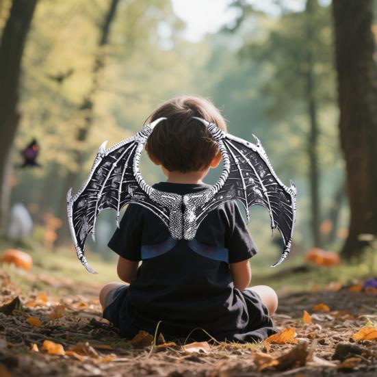 Cosplay Dragon Wings Halloween Decoration with Elastic Straps Easy-to-Wear Dragon Costume Wings Party Supplies