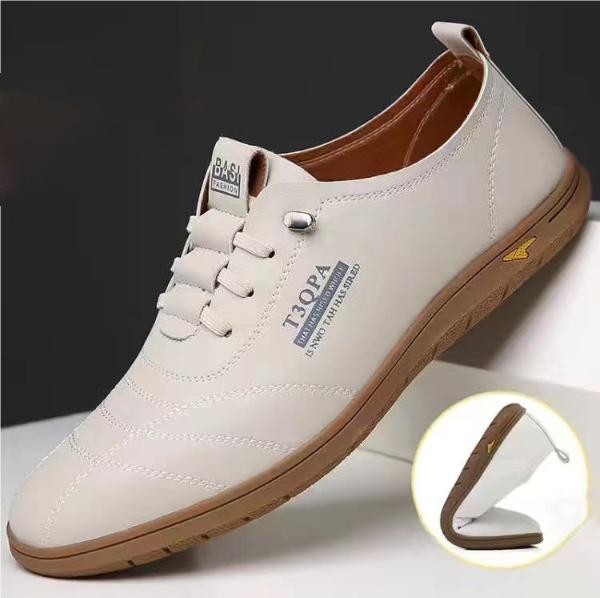 

Men s Loafers Fashion Casual Leather Shoes for Men Comfortable Soft Sole Driving Shoes Classic Versatile Walking Shoes 44 абрикосовий