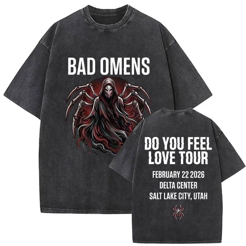 

Rock Band Bad Omens Vintage Washed T Shirt Mens Women High Quality Fashion Short Sleeve Tshirts Yk Harajuku Clothing Tshirt S