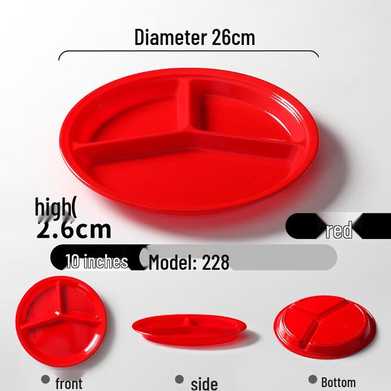 

Melamine Rectangular 4-Compartment Canteen Tray