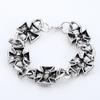 New Iron Cross Skull Chain Men's Bracelet Fashion Metal Gothic Punk Glamour Party Men's Jewelry Accessories 2025 Bracelet Trend
