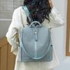 Multifunctional Going Out Anti-theft Backpack Urban Simple Casual Portable Shoulder Bag Large Capacity Leather Student Schoolbag Female