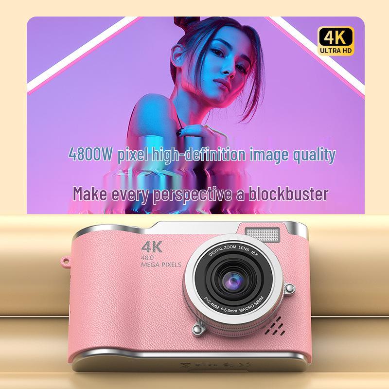 4K HD digitální fotoaparát, vysoký počet pixelů, připravený na selfie, mobilní nahrávání, cestování studentů, CCD ve stylu retro