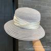 Summer New Transparent Versatile Fisherman Hat Children Pearl Chain Sunshade Sun Protection Hat Casual French Beach Top Hat