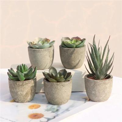 For Mini Artificial Aloe Plants Bonsai Small Simulated Tree Pot Plants Fake Flowers Office Table Potted Ornaments Home Garden De