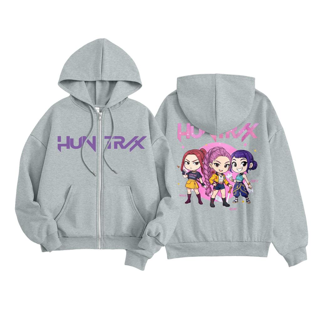 Kids Fashion Women's Lightweight Long Sleeve Zipper Hoodie Printed Hoodie With Pockets