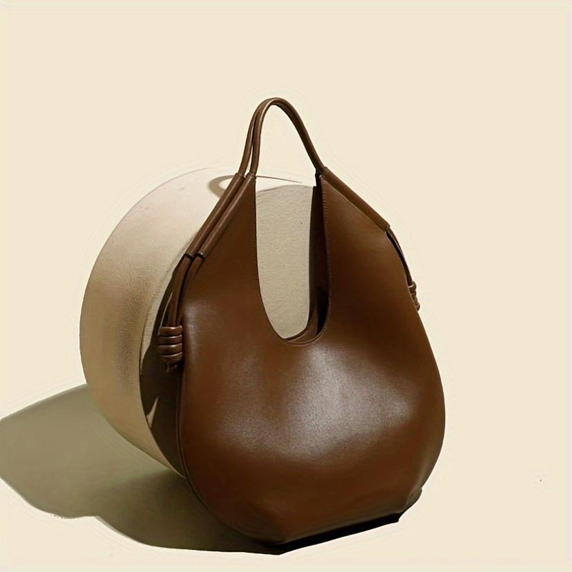 Fashionable Large Capacity Tote Bag Classic Retro Minimalist Style Spacious Faux Leather Shoulder Bag With Do Not Wash For Daily And Travel Use