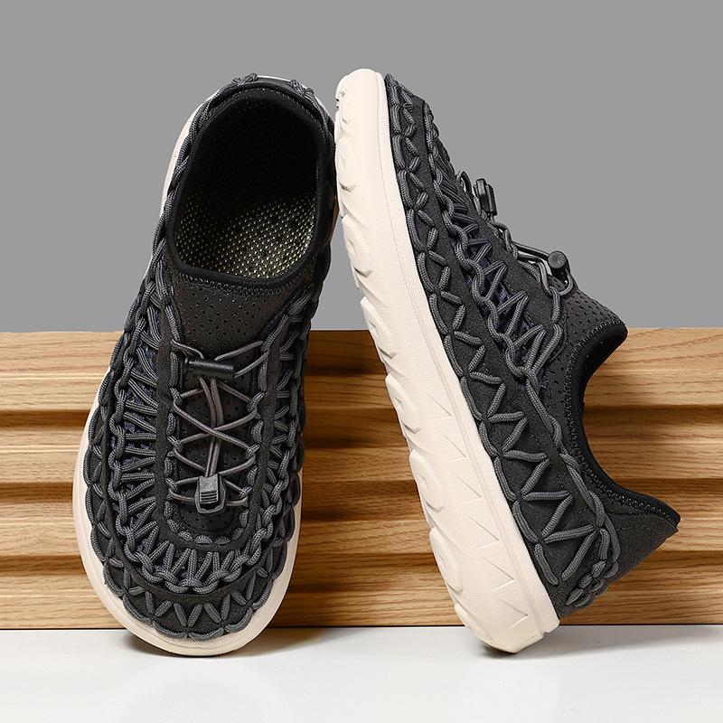 Letnie ręcznie plecione sandały męskie Męskie buty codzienne Męskie sneakersy Sandały plażowe Buty męskie