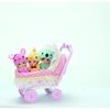 Takara Tomy Licca LF-11 Triplet Baby Doll Stroller Toy for Pretend Play Ages 3 and Up