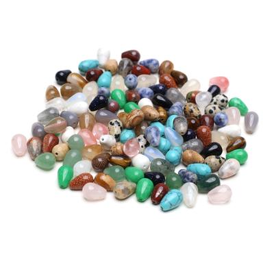 10 Stück Natursteinperlen, vertikales Loch, Vasenform, Kristallachat-Edelsteine, lose Perlen zur Schmuckherstellung, DIY-Halsketten, Armbänder, Zubehör, 8 x 12 mm