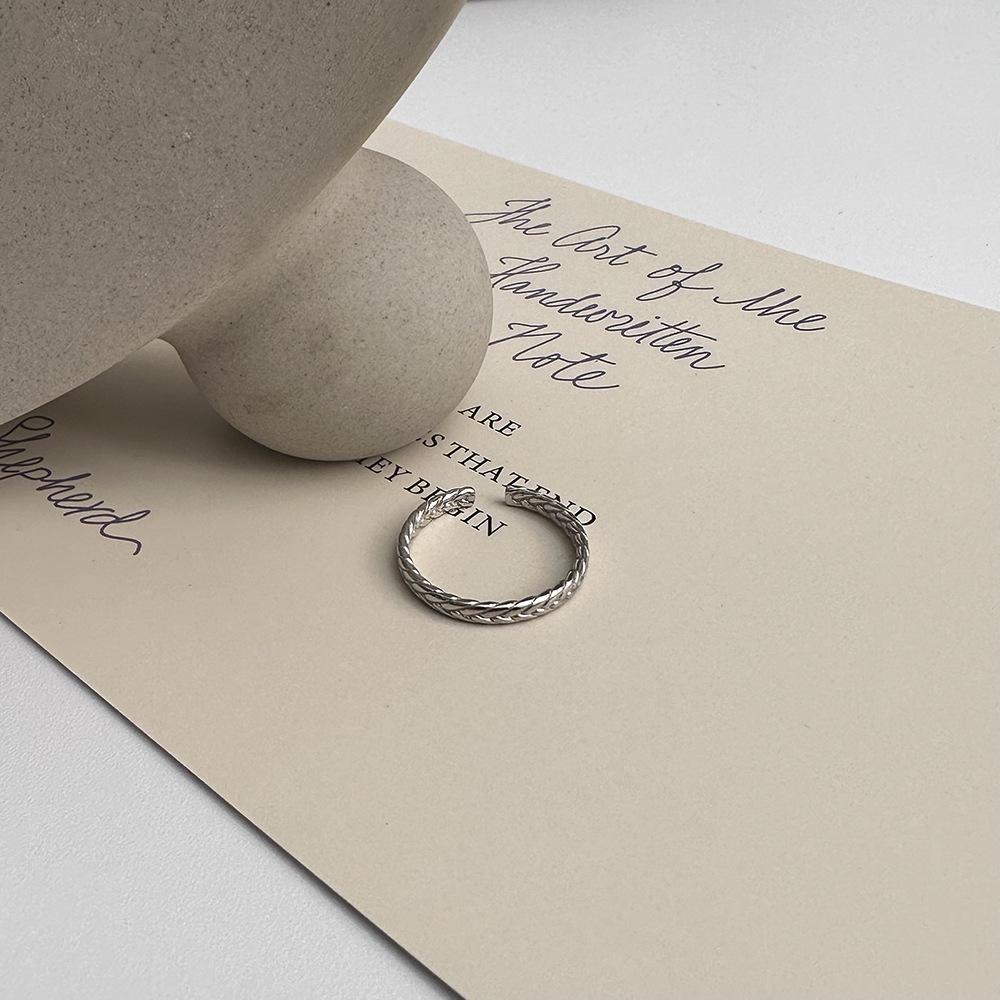 Korean Version Index Finger Ring Greek Muse Twist Plain Ring Ring Opening Adjustable Versatile Simple