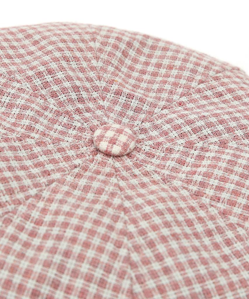 Eondeokeonteulolseutyudio Cotton 8-Panel Adjustable Classic Beret Bread Beret / Mods / Pink