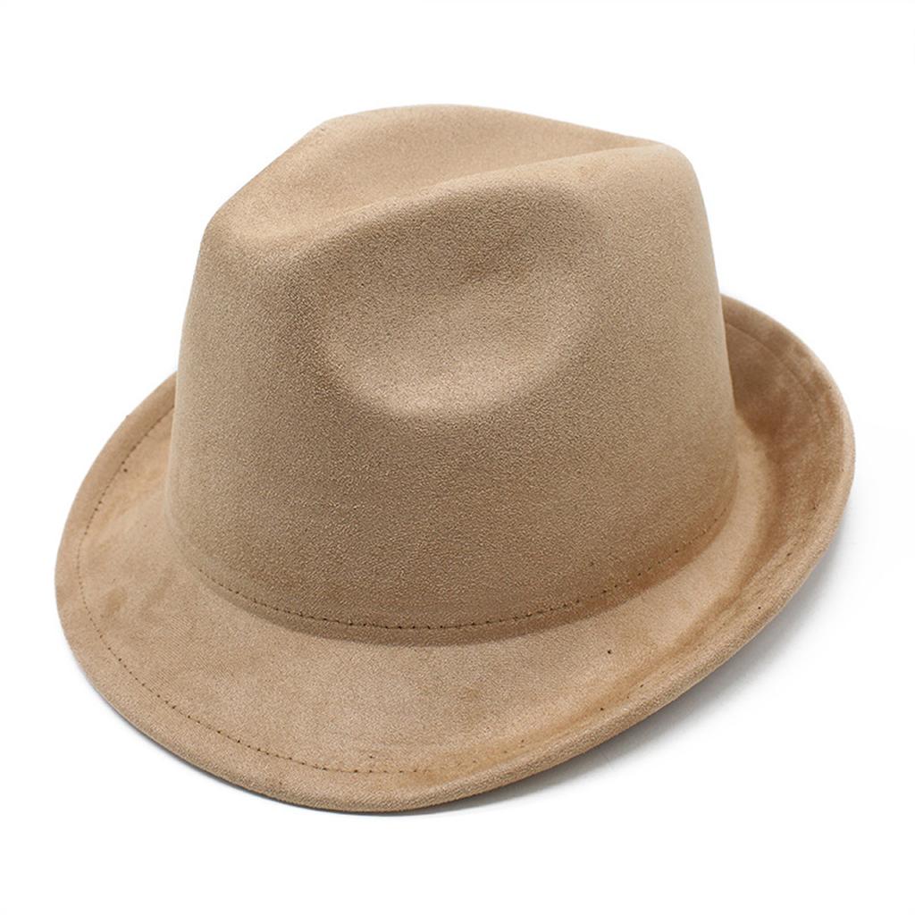 Women Men Fedoras Hat Classic Elegant Panama Hat Casual Dress Cap for Party Clothes Accessories England Style Suede Caps