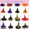 Chapéu de Bruxa Rosa em Vermelho, Preto e Roxo Perfeito para Festa de Halloween e Fantasia