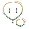 Premium Sense Rhinestone Necklace Earrings Two-Piece Wedding Jewelry Temperament Bridal Wedding Jewelry Set