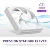 Ventilateur - NZXT - F120P - 120 Mm - Pression Statique Élevée - Silencieux Et Durable