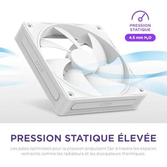 Ventilateur - NZXT - F120P - 120 Mm - Pression Statique Élevée - Silencieux Et Durable