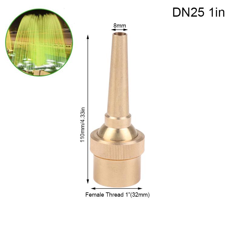 1/2" 3/4" 1" Innengewinde Kupfer Gerader Jet Brunnen Düse Verstellbare Wasserfontäne Garten Park Radial Wasser Säule