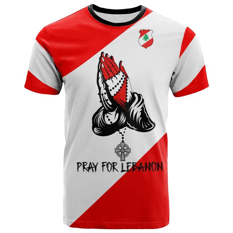 Libanon-Flagge Herren-T-Shirt mit Wald-Camouflage-Print, libanesisches Emblem, Sommerstraße, übergroße Mode, kurzärmelige Oberteile