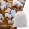 50 Pcs Muslin Drawstring Bags Reble Tea Bags Natural Cotton Unbleached Small Cheese Cloth Bag for Cooking Straining Soup Sachet Coffee Tea Brew Spice