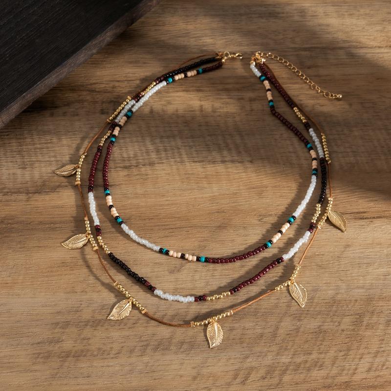 GemChic Donna Nuovo Vintage Lega Perline Collana Set Catena Etnica Cool Hip Hop Moda Compleanno Natale Gioielli Regalo