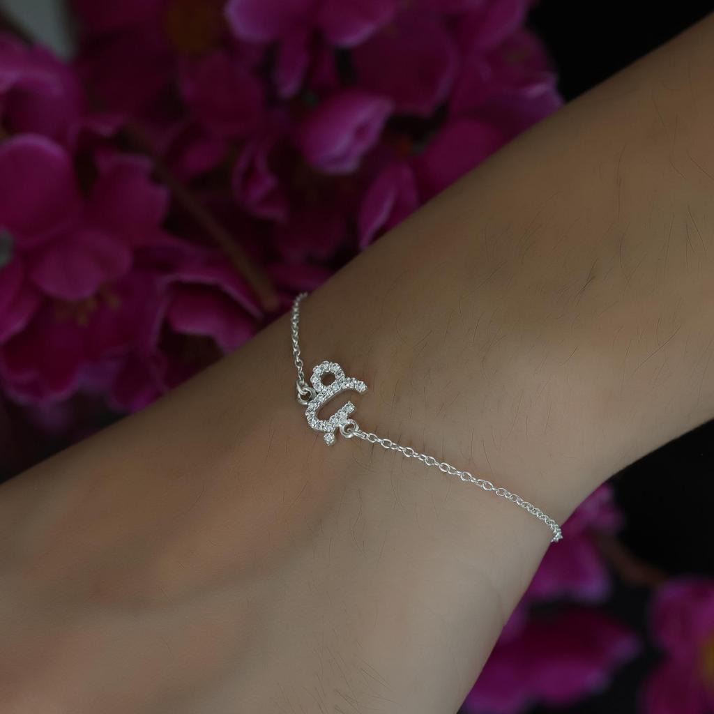 Astrological Zodiac Sign Bracelet, 925 Sterling Silver Handmade Jewelry, Zodiac Jewelry, Women Bracelet